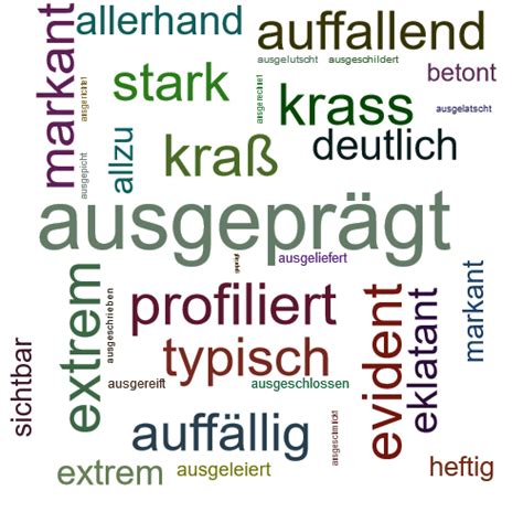 ausgeprägt synonym